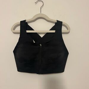 lululemon athletica Black Camouflage Front-zip Sports Bra
